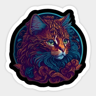 Cat Breed - American Curl Sticker